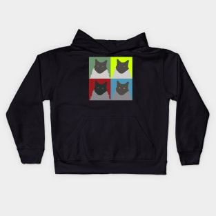 Pop Art Abstract Cats Kids Hoodie